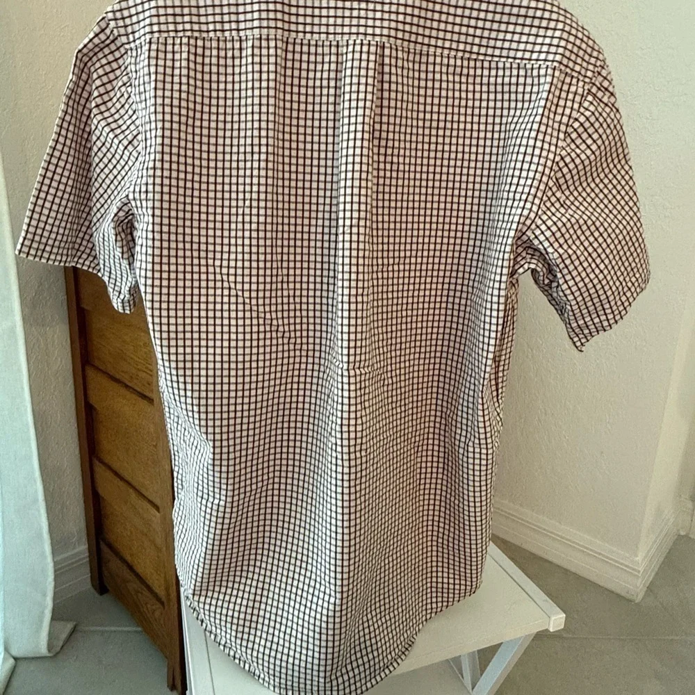 Boys‎ Large Red Plaid Tommy Hilfiger Button-Up Short Sleeve Shirt (kids)